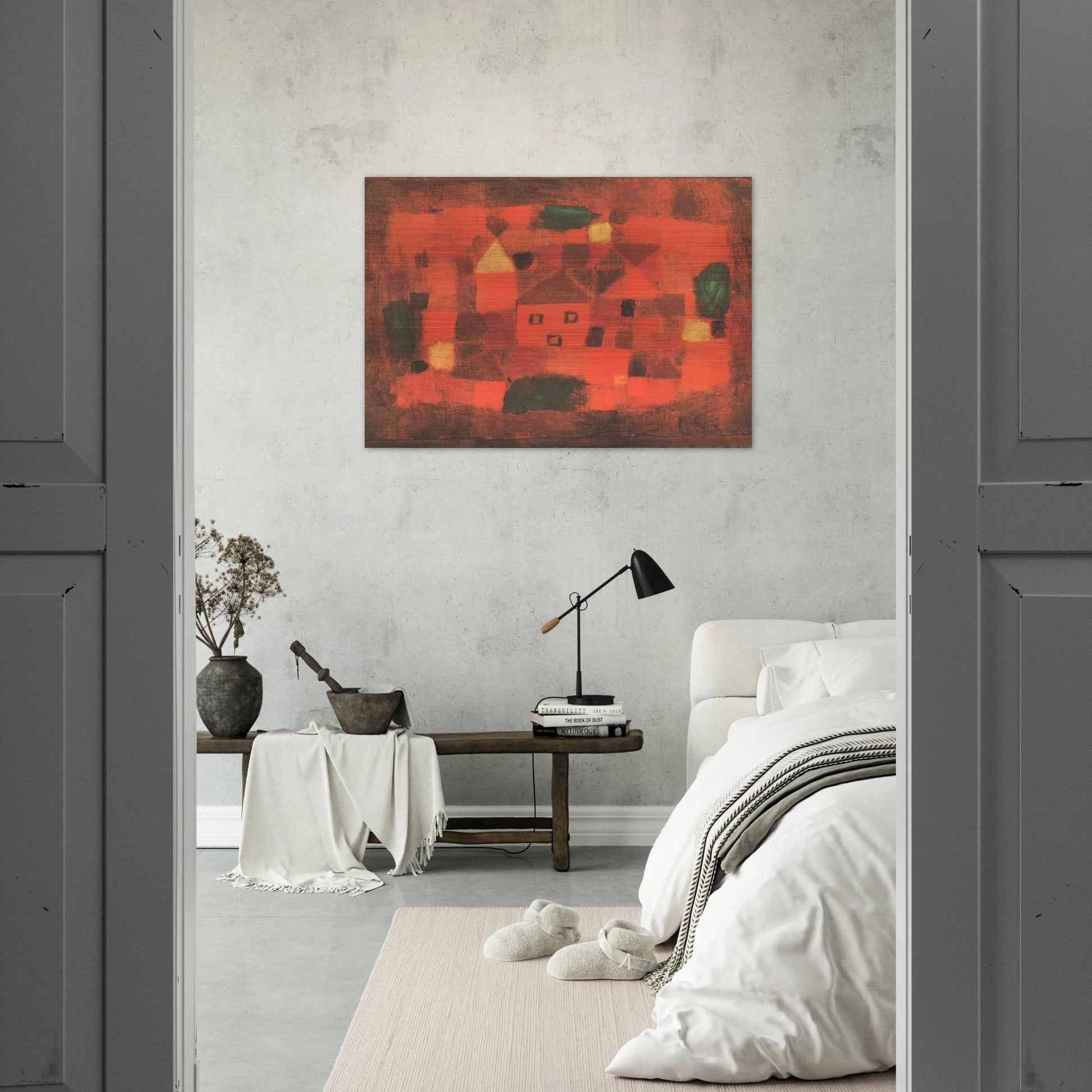 LANDSCAPE WITH SUNSET 1923 - Paul Klee Brushed Aluminum Print - 70x100 cm / 28x40 inches | Paul Klee Aluminum Print | Paul Klee Prints