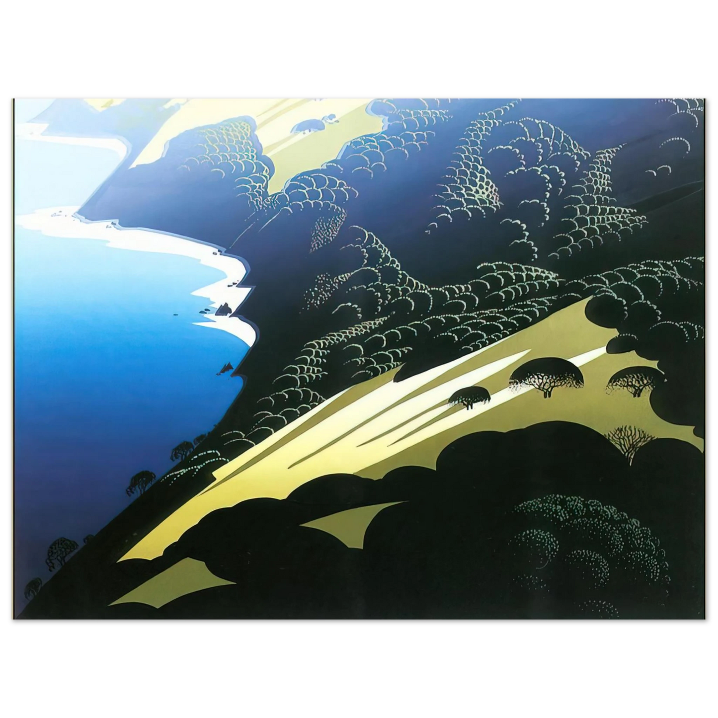 Eyvind Earle - Seaside Pastures Fine Art Poster - Default Title
