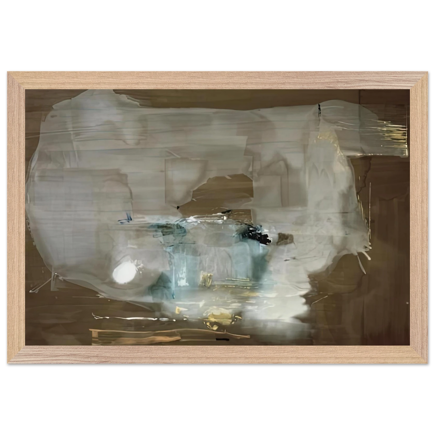 Helen Frankenthaler - M, 1977- Wall Art - 30x40 cm / 12x16 inches - Premium Wooden Framed Poster With Fine Art Paper - White frame