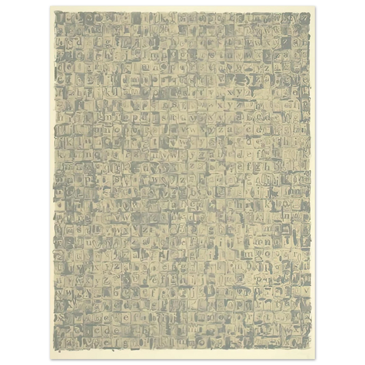 Jasper Johns - GRAY ALPHABETS ULAE 57 1968 Fine Art Poster - Default Title
