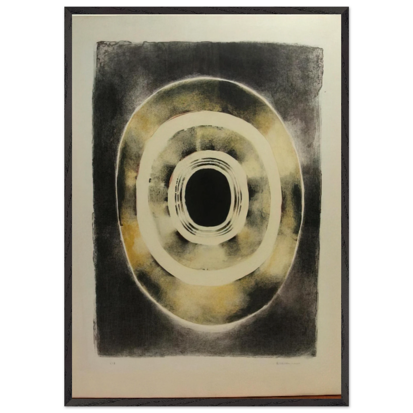SIXTH STONE III 1964 - Lee Bontecou Framed Art Print – Black Wooden Frame - Default Title - -Framed Art Print