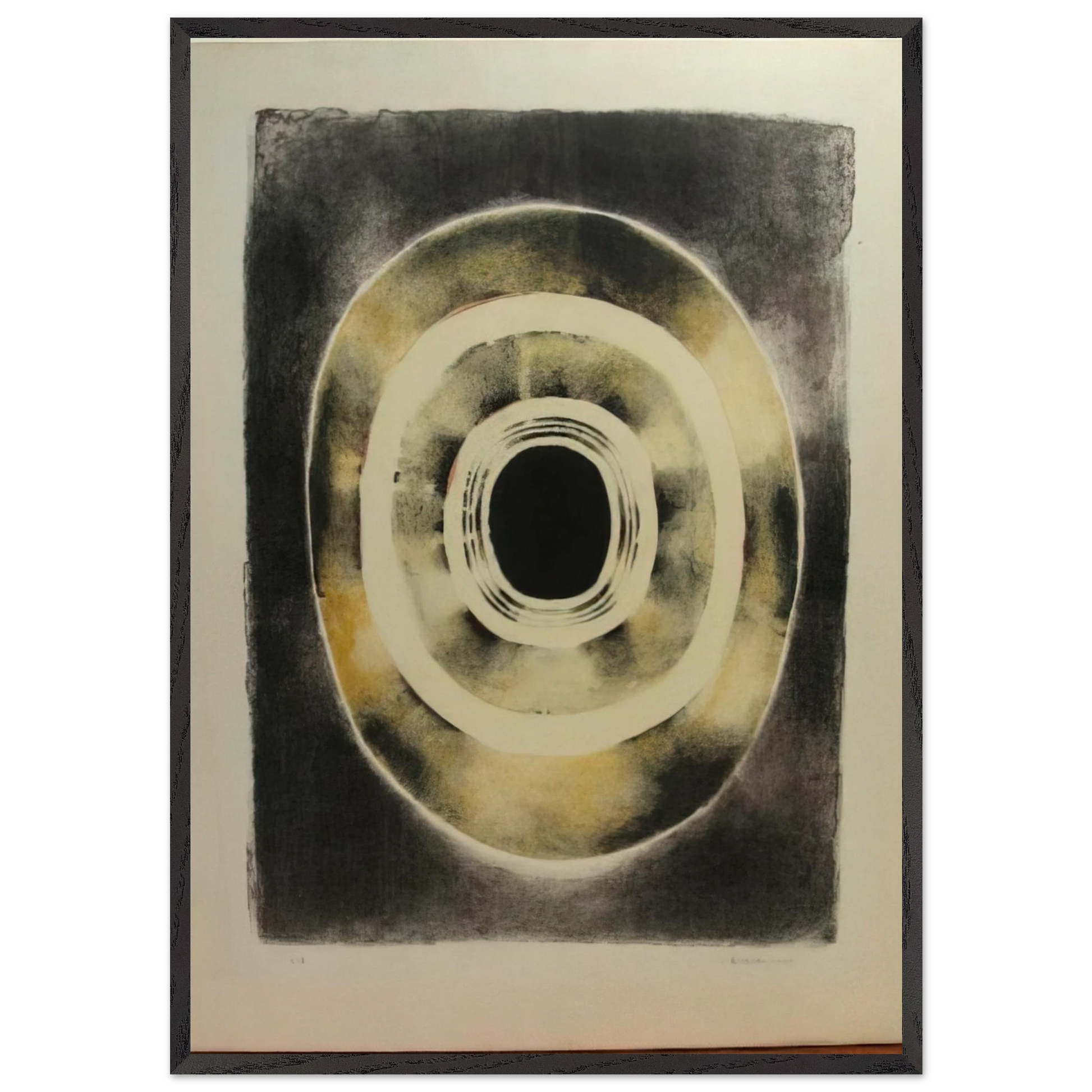 SIXTH STONE III 1964 - Lee Bontecou Framed Art Print – Black Wooden Frame - Default Title - -Framed Art Print