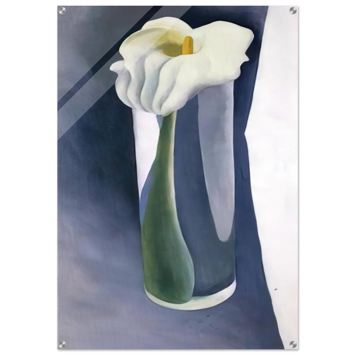 Calla Lily in Tall Glass - Georgia O'Keeffe Acrylic Print - 70x100 cm / 28x40″ inches | Georgia O'Keeffe Wall Art | Georgia O'Keeffe Prints