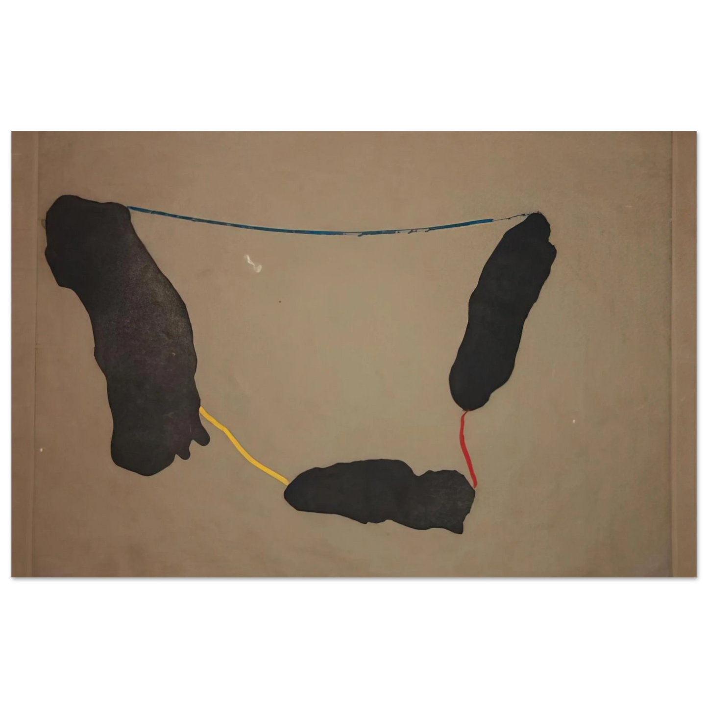 Helen Frankenthaler - Connected By Joy - 1973 Wall art - 27x35 cm / 11x14 inches - Premium Wooden Framed Poster With Fine Art Paper - White frame