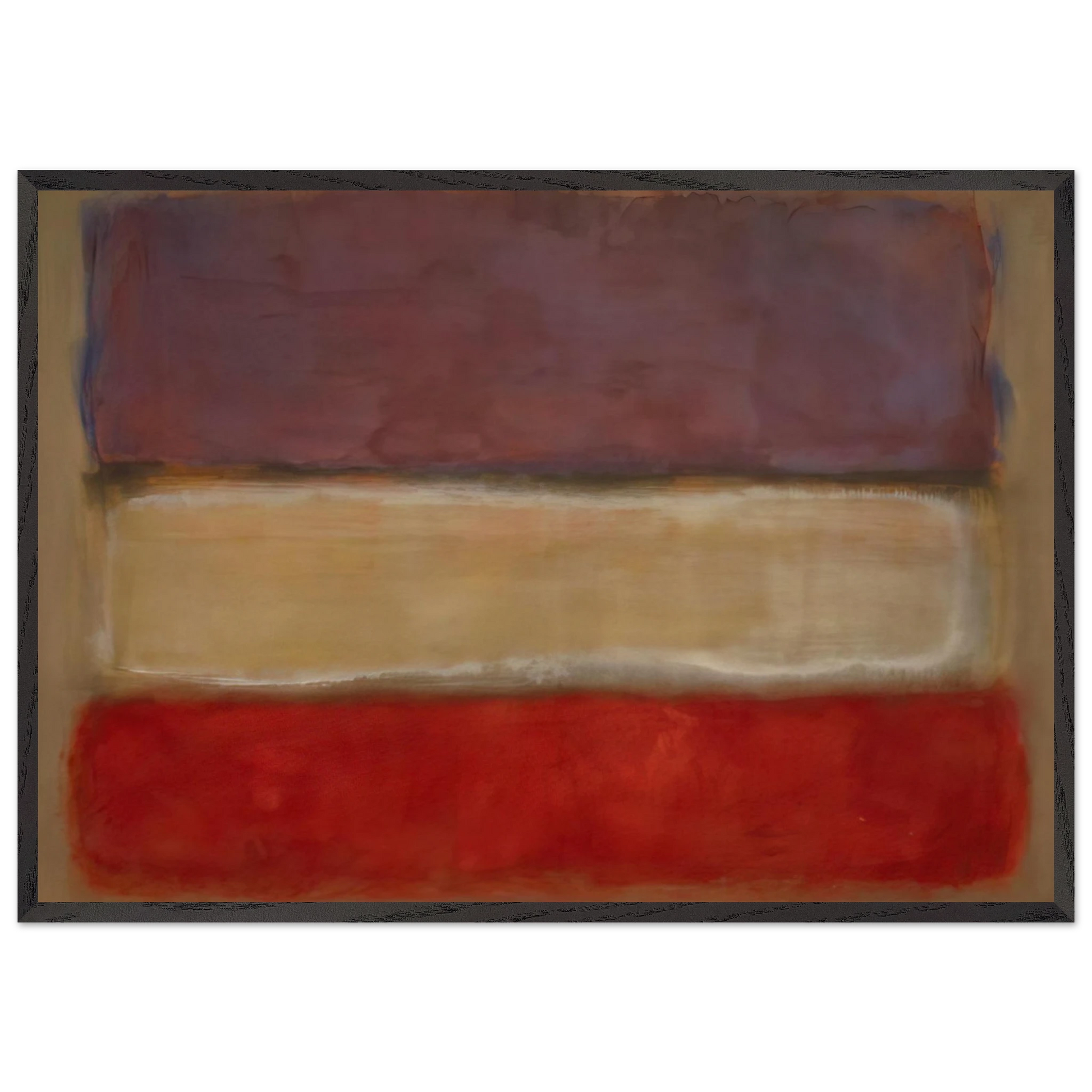 Untitled Purple White and Red - 1953 - Mark Rothko Framed Art Print – Black Wooden Frame - Default Title - -Framed Art Print