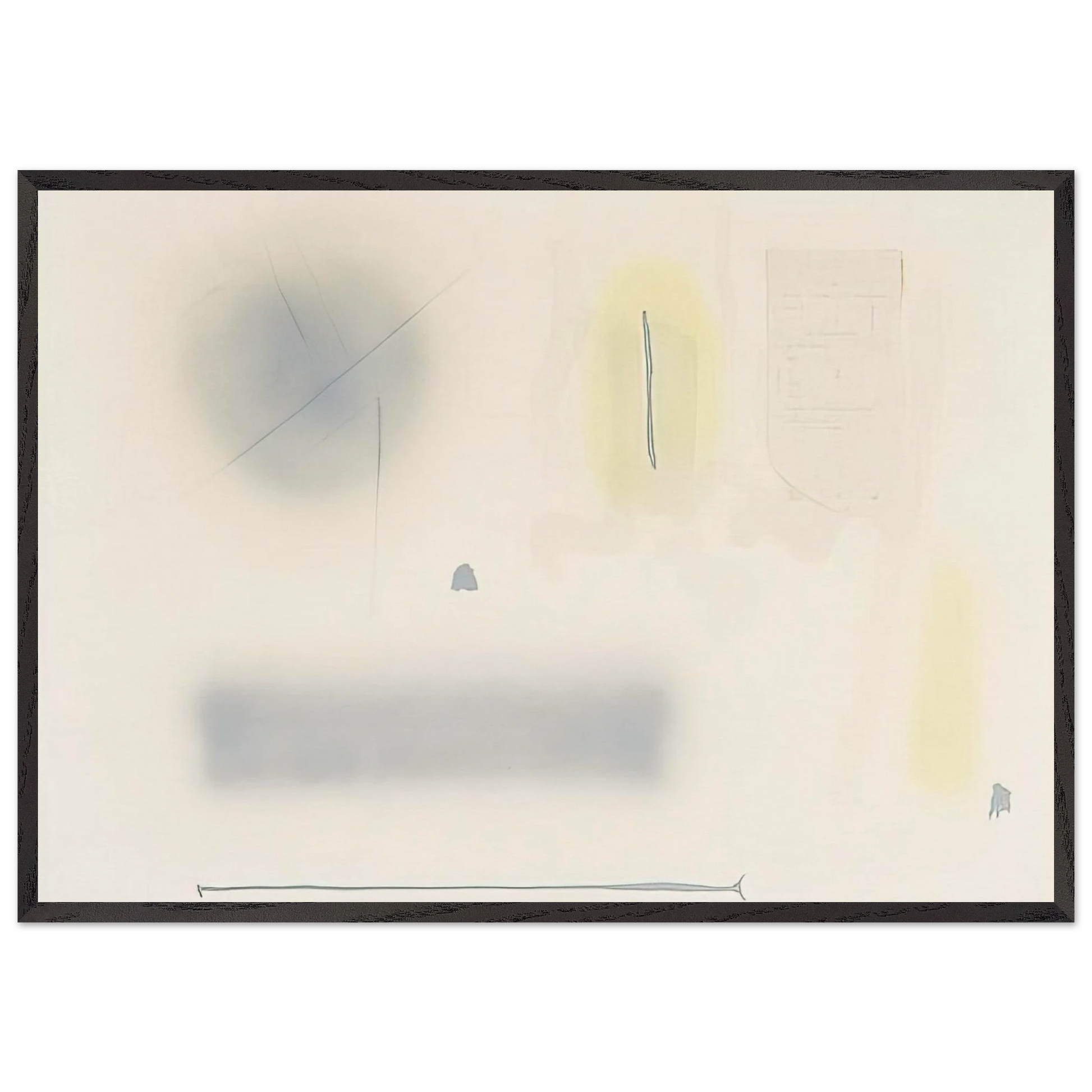 Untitled - 1952 N3 - John Ferren Framed Art Print – Black Wooden Frame - Default Title - -Framed Art Print