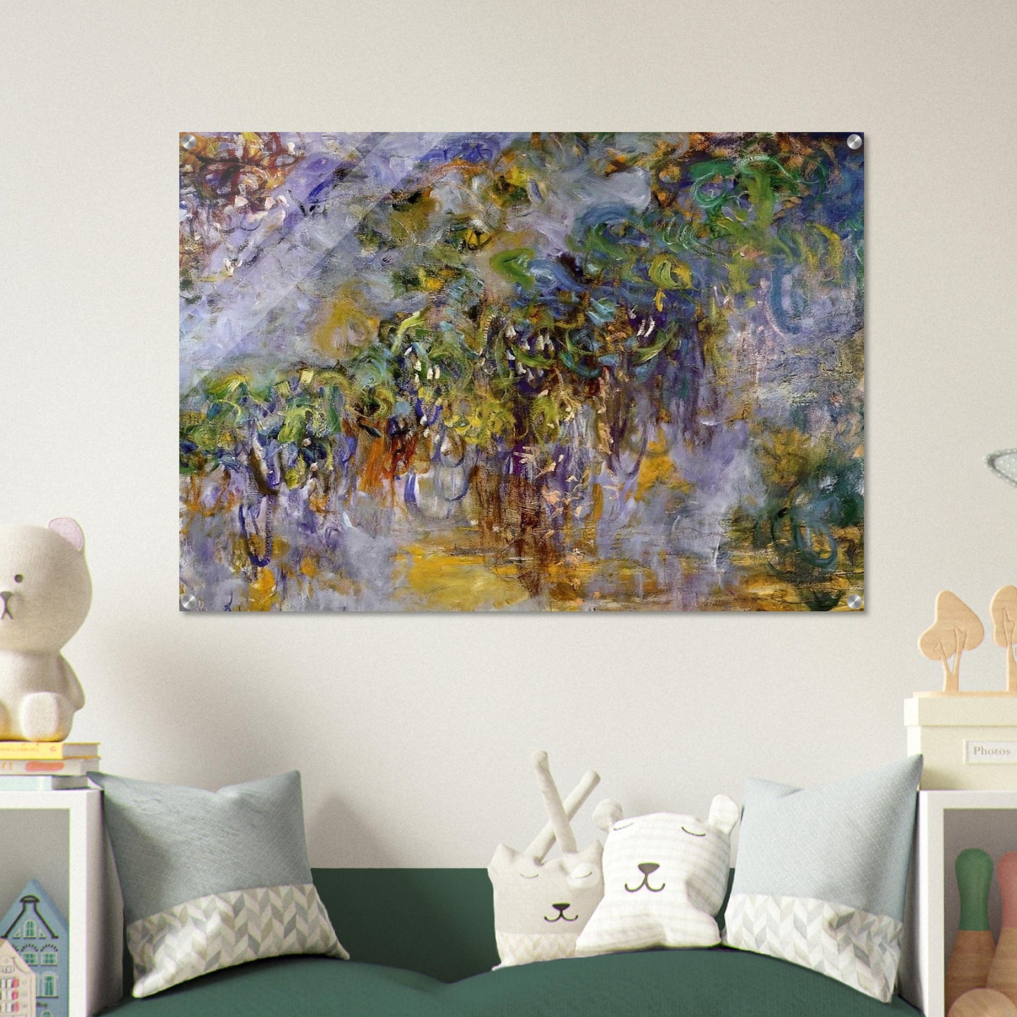 Wisteria right half - claude monet Acrylic Print - 70x100 cm / 28x40″ inches