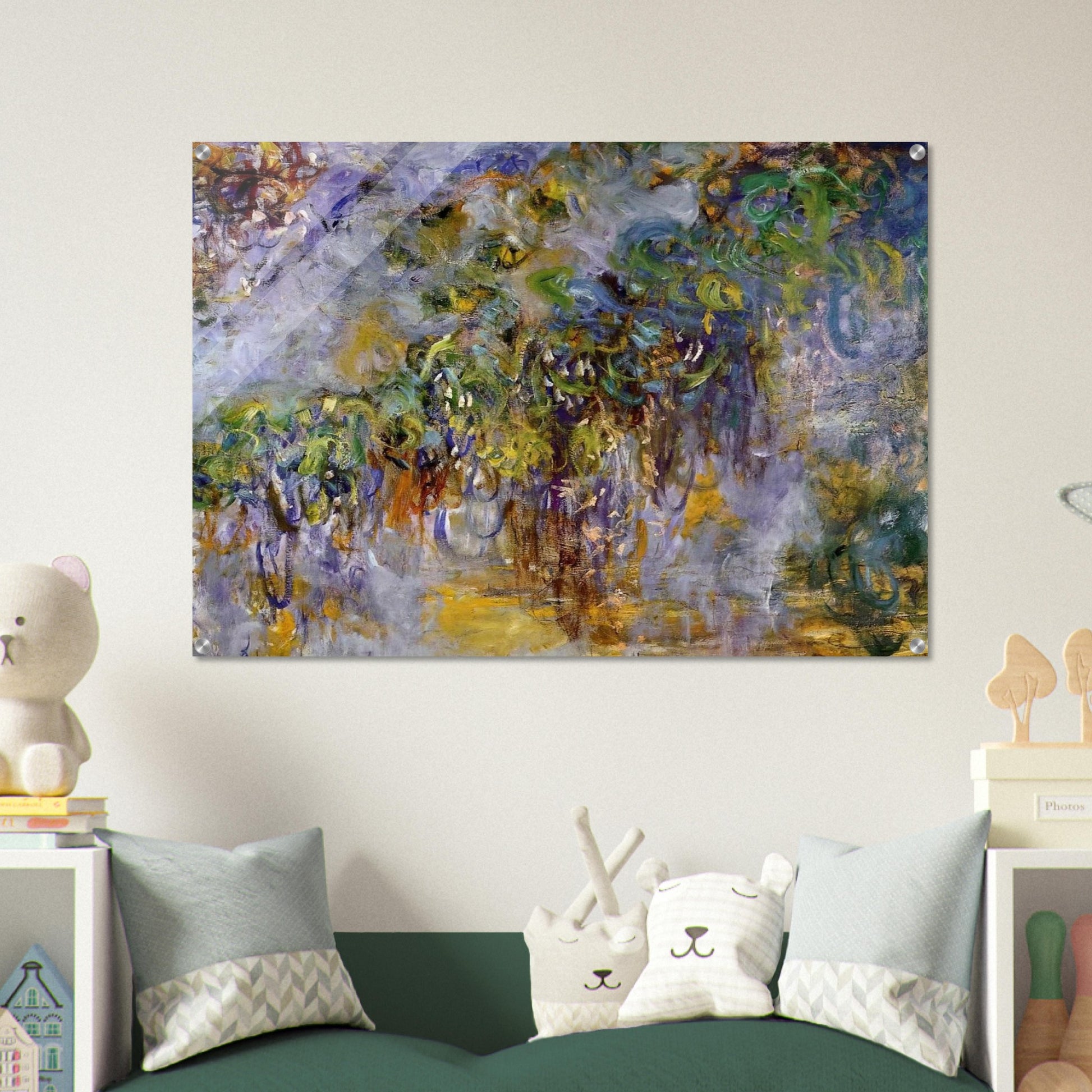 Wisteria right half - claude monet Acrylic Print - 70x100 cm / 28x40″ inches