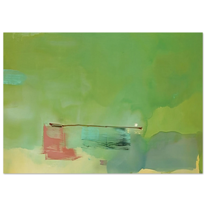Helen Frankenthaler - Springscape - 1975 Wall art - 30x45 cm / 12x18 inches - Premium Wooden Framed Poster With Fine Art Paper-canvas - Wood frame