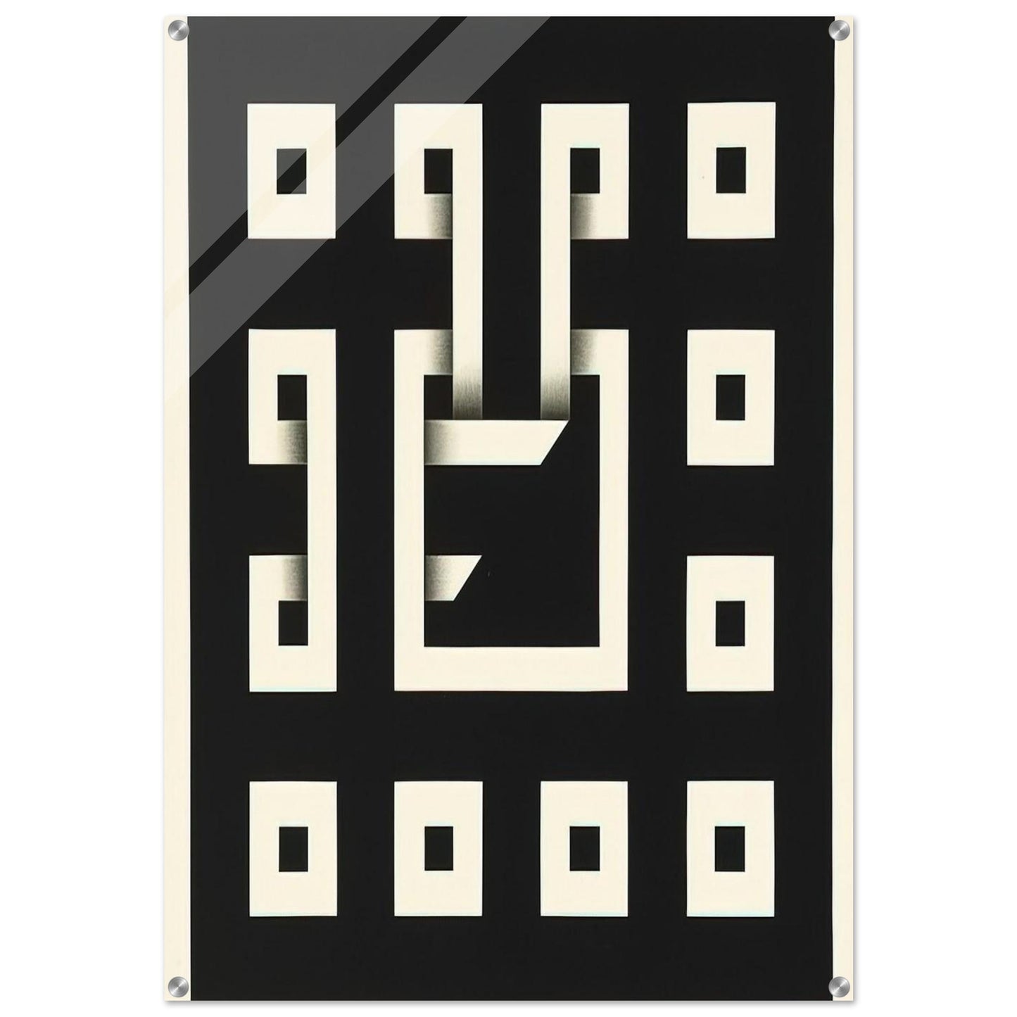 Clandestine Game XI - 1968 - Omar Rayo Acrylic Print - 70x100 cm / 28x40″ inches | Omar Rayo Wall Art | Omar Rayo Prints