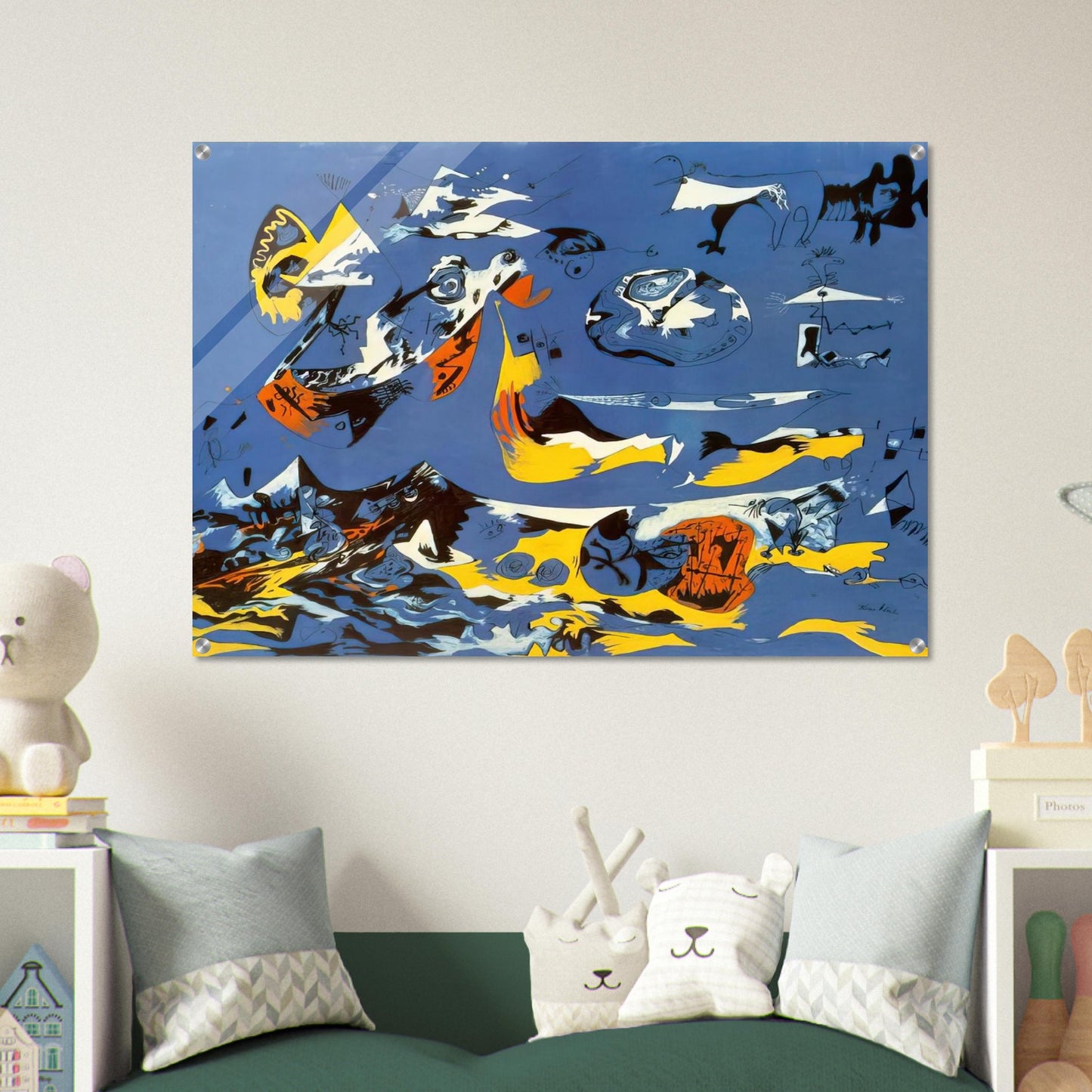 BLUE MOBY DICK - Jackson Pollock Acrylic Print - 70x100 cm / 28x40″ inches | Jackson Pollock Wall Art | Jackson Pollock Prints