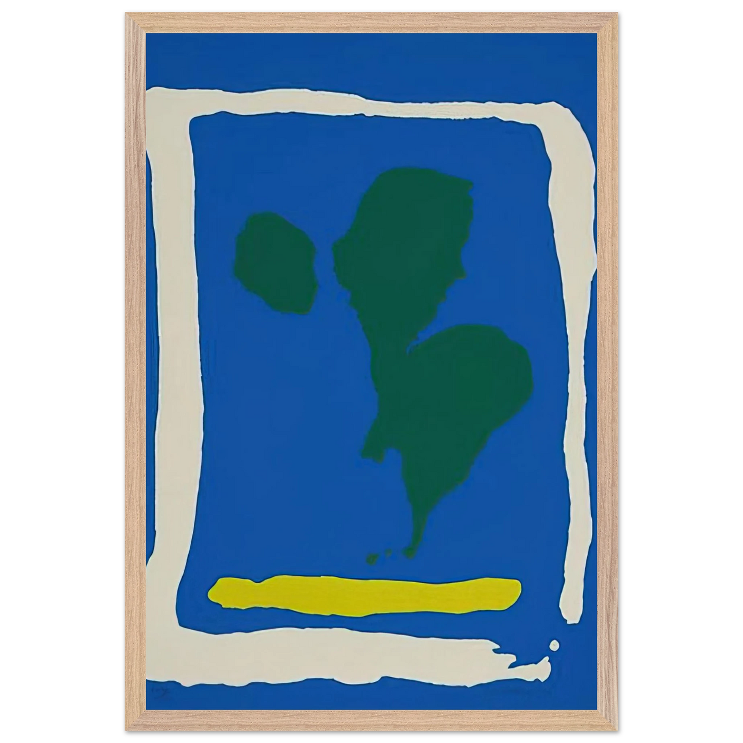 Helen Frankenthaler - Air Frame - 1965 Wall art - 13x18 cm / 5x7 inches - Premium Wooden Framed Poster With Fine Art Paper - Wood frame
