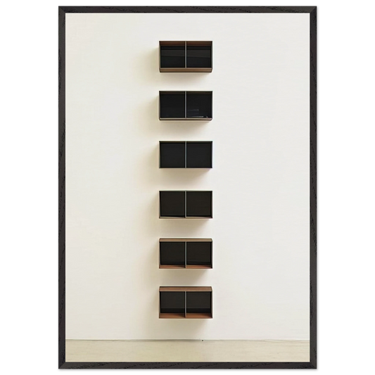 Untitled JUDDO0544 - 1990 - Donald Judd 70x100 cm / 28x40 inches Framed Art Print – Black Wooden Frame