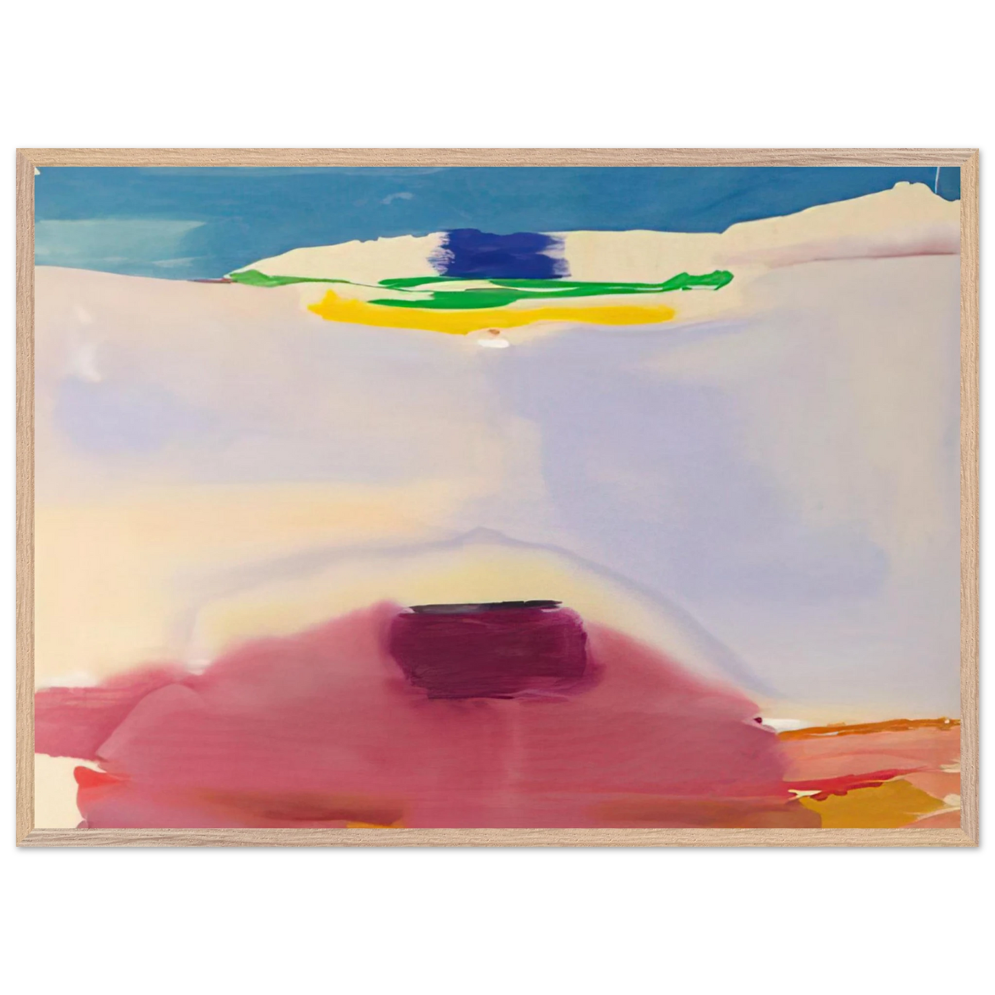 Helen Frankenthaler - Leveling - 1973 Wall art - 13x18 cm / 5x7 inches - Premium Wooden Framed Poster With Fine Art Paper - Wood frame