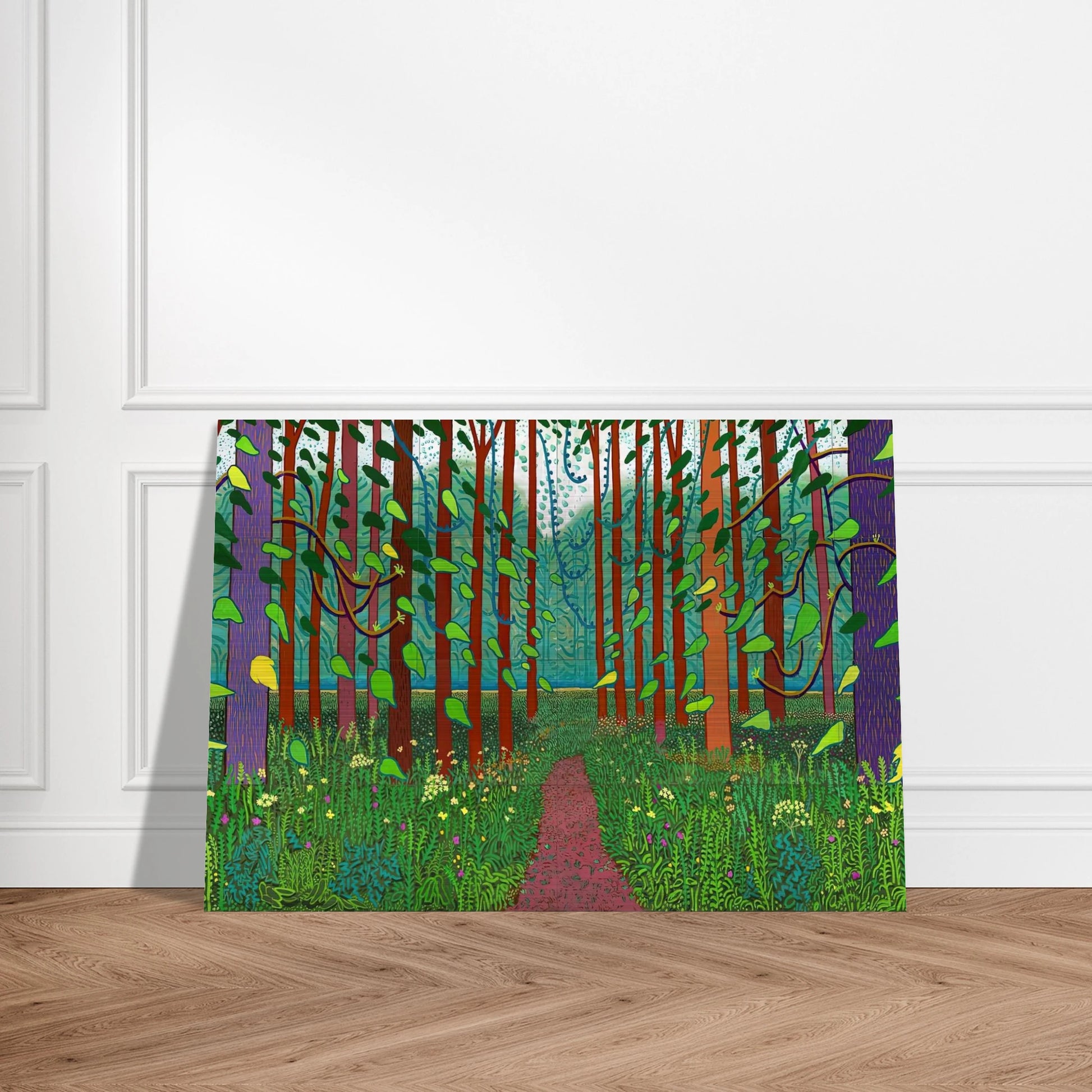 David Hockney - David Hockney Brushed Aluminum Print - 70x100 cm / 28x40 inches | David Hockney Aluminum Print | David Hockney Prints