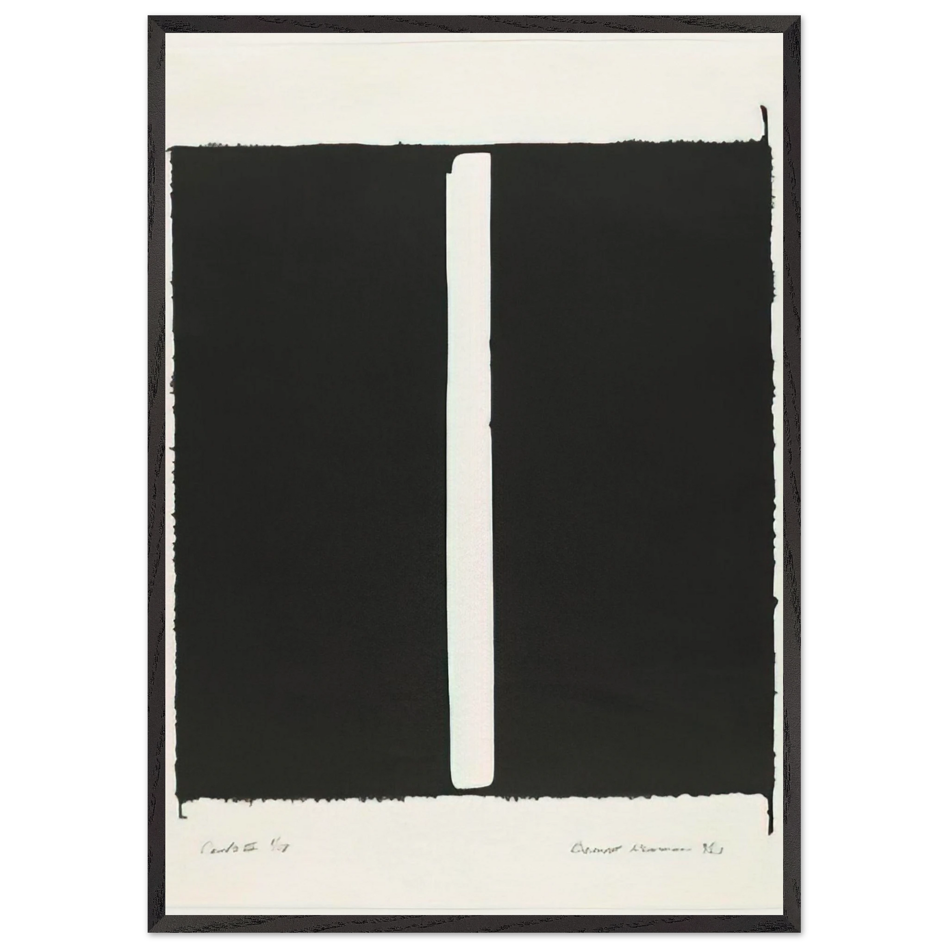 Canto III - Barnett Newman Framed Art Print – Black Wooden Frame - Default Title - -Framed Art Print
