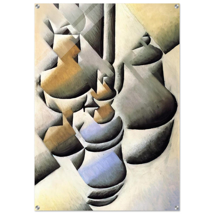 STILL LIFE WITH OIL LAMP 1912 - Juan Gris Acrylic Print - 70x100 cm / 28x40″ inches