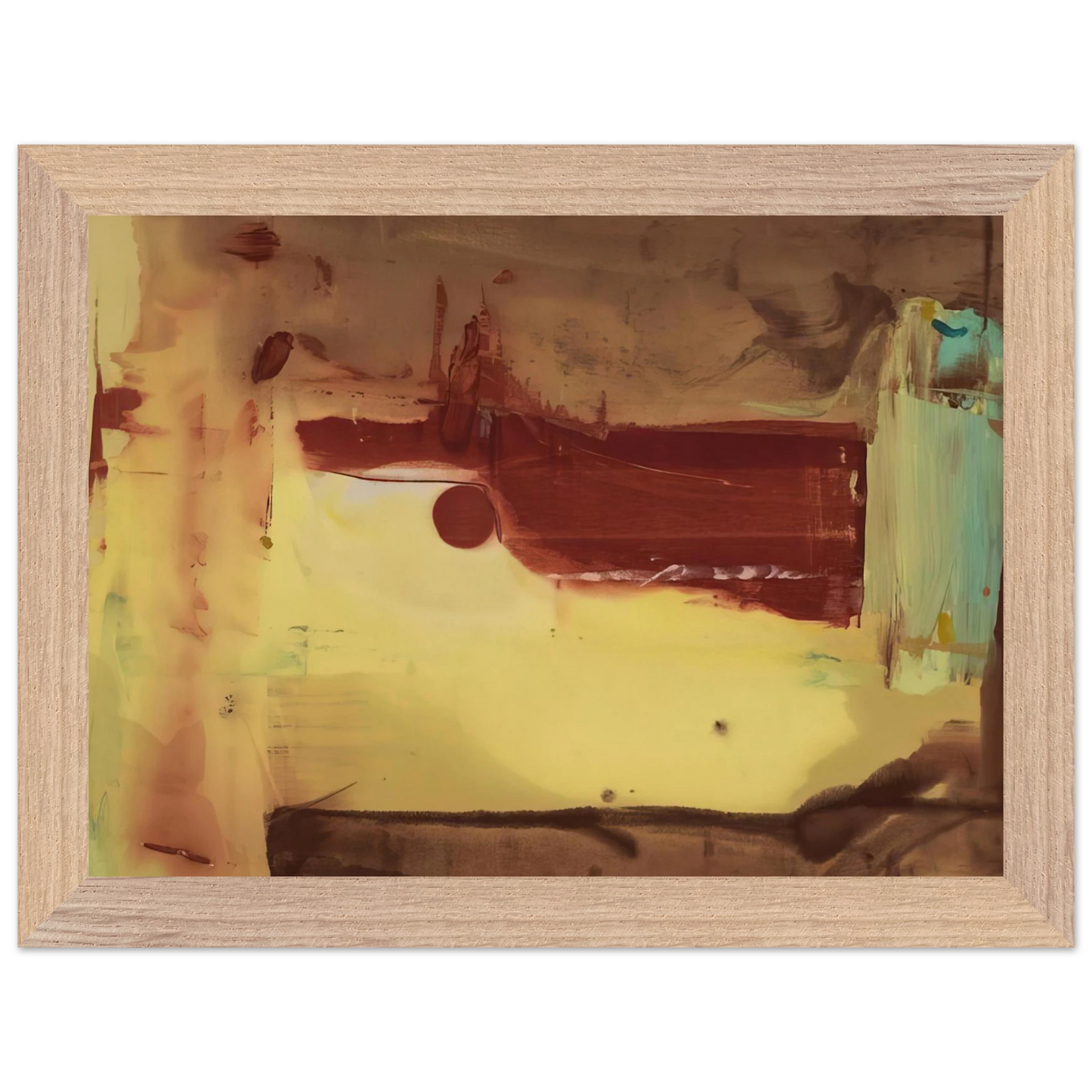 Helen Frankenthaler - Desert Pass - 1976 Wall art - 40x50 cm / 16x20 inches - Premium Wooden Framed Poster With Fine Art Paper - Wood frame