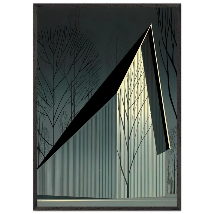 Pearl - Eyvind Earle 70x100 cm / 28x40 inches Framed Art Print – Black Wooden Frame