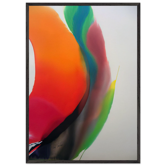 Phenomena Montezumas Band - 1972 - Paul Jenkins Framed Art Print – Black Wooden Frame - Default Title - -Framed Art Print