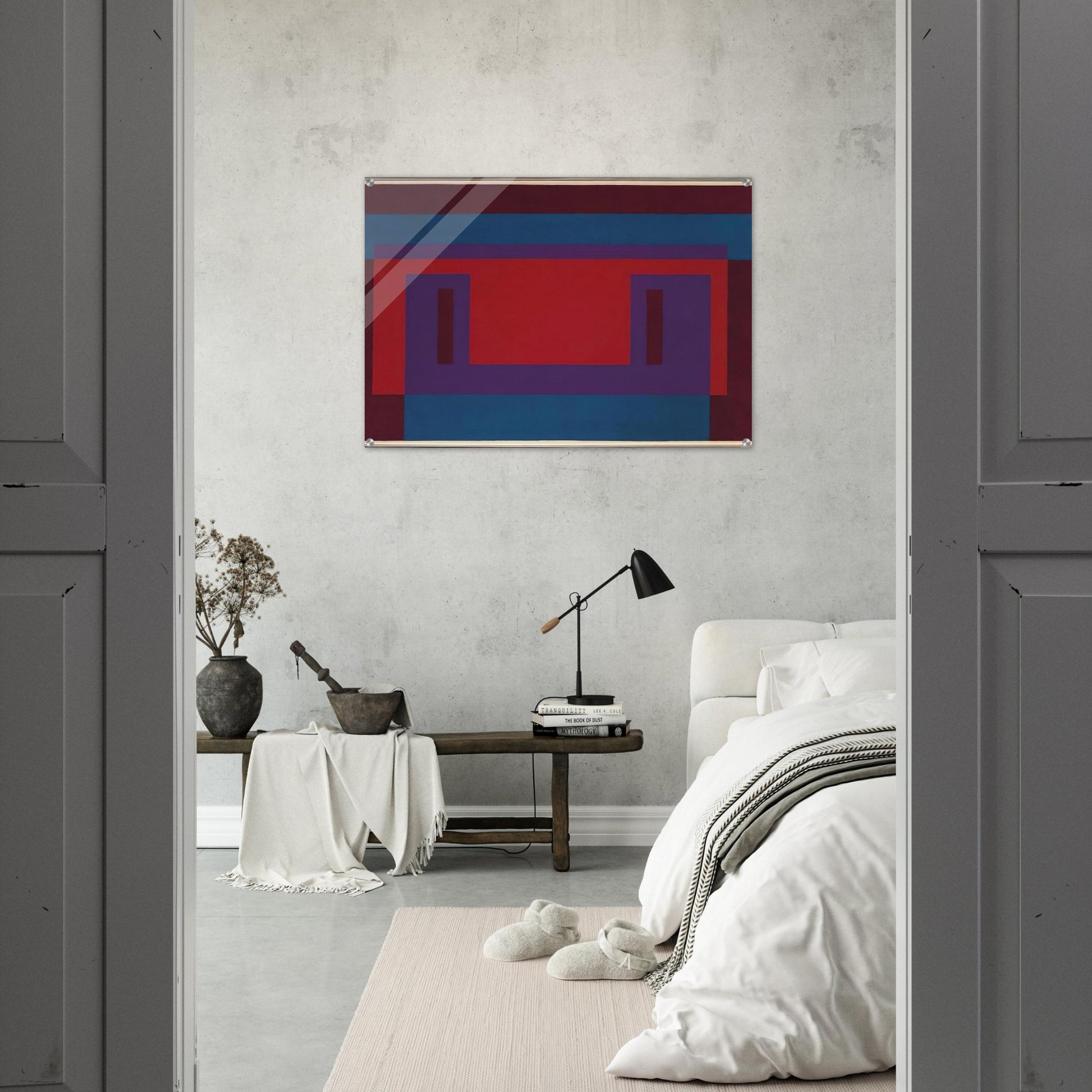 RED WALL 1956 - Josef Albers Acrylic Print - 70x100 cm / 28x40″ inches