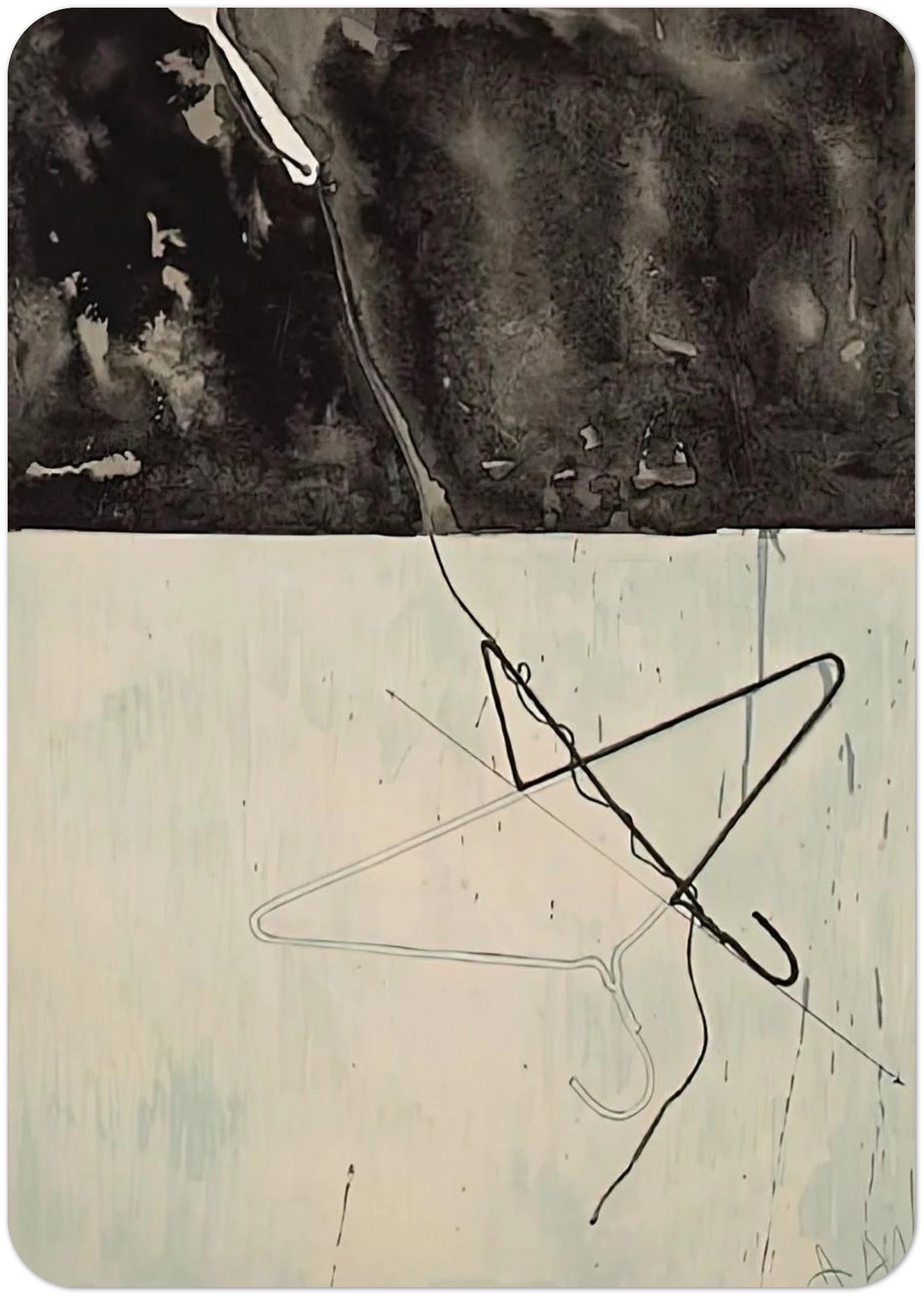 COAT HANGER AND SPOON FROM FRAGMENT ACCORDING TO WHAT 1971 By Jasper Johns Pack of 10 Post Cards | Jasper Johns Post Cards | A6 (10.5 x 14.8 cm) - 4.1 x 5.8 inches