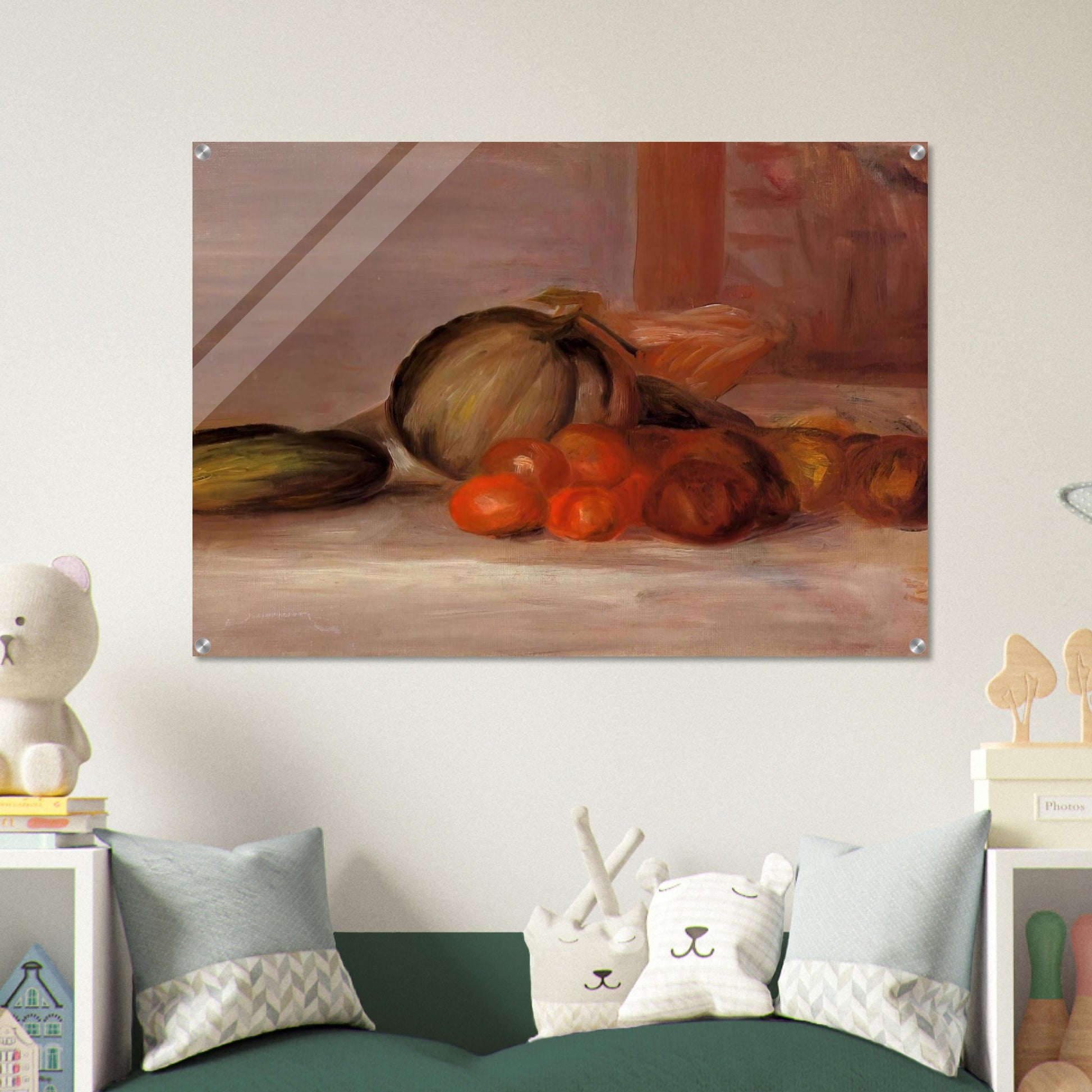 Still Life with Melon - Pierre-Auguste Renoir Acrylic Print - 70x100 cm / 28x40″ inches