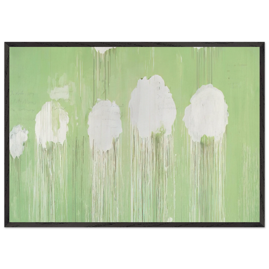 Untitled  Peony Blossom Painting  - Cy Twombly Framed Art Print – Black Wooden Frame - Default Title - -Framed Art Print