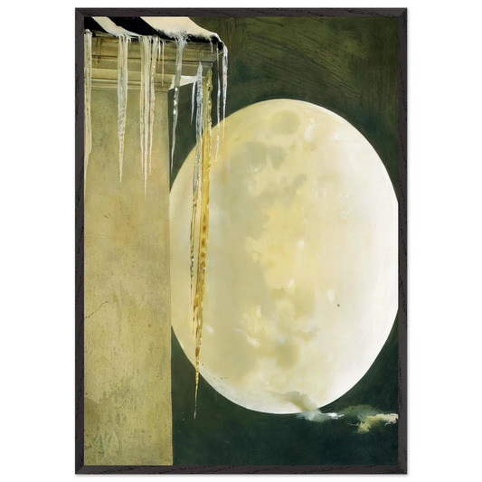 MOON MADNESS - Andrew Wyeth Framed Art Print – Black Wooden Frame - Default Title - -Framed Art Print