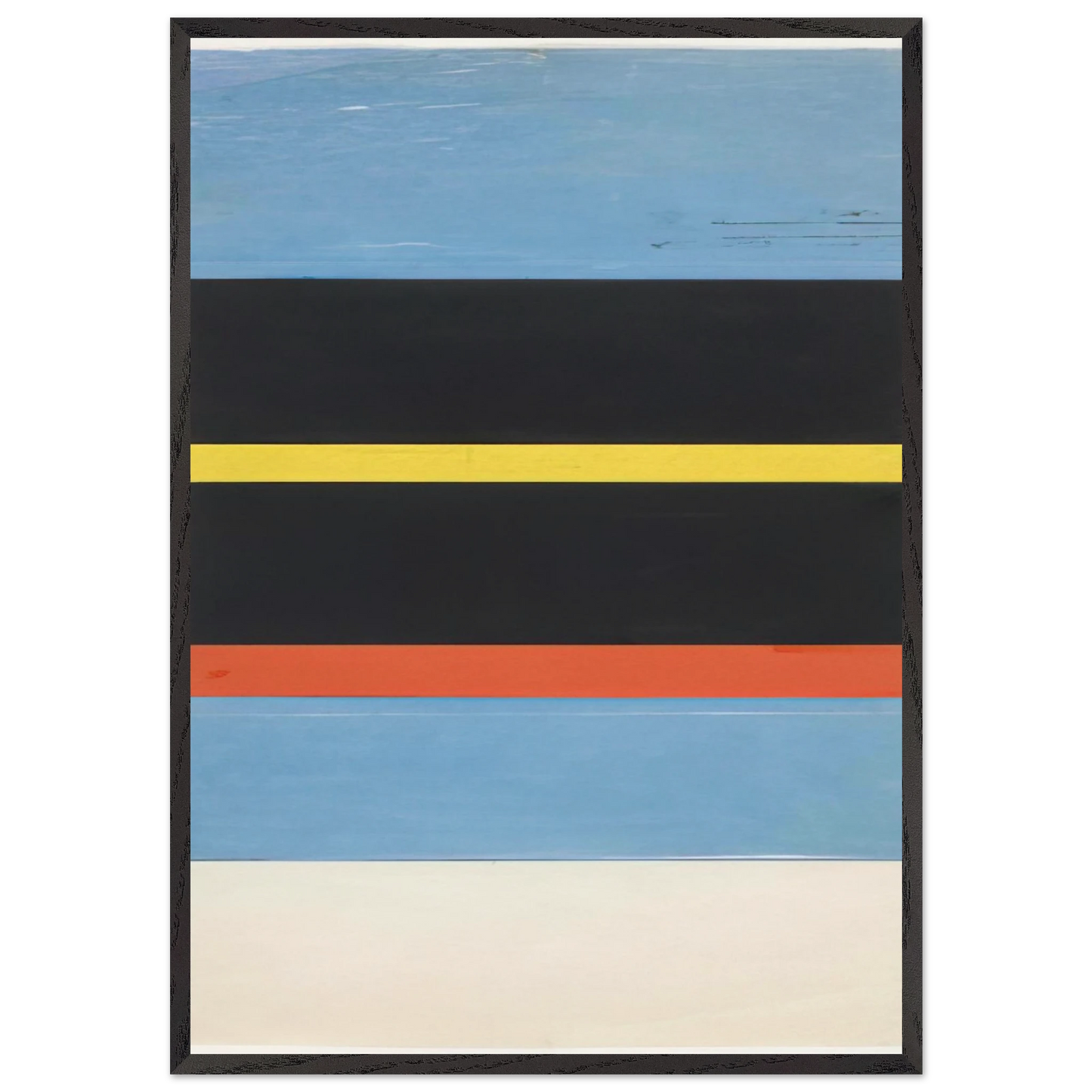 Boats in Sanary Harbor - Ellsworth Kelly Framed Art Print – Black Wooden Frame - Default Title - -Framed Art Print