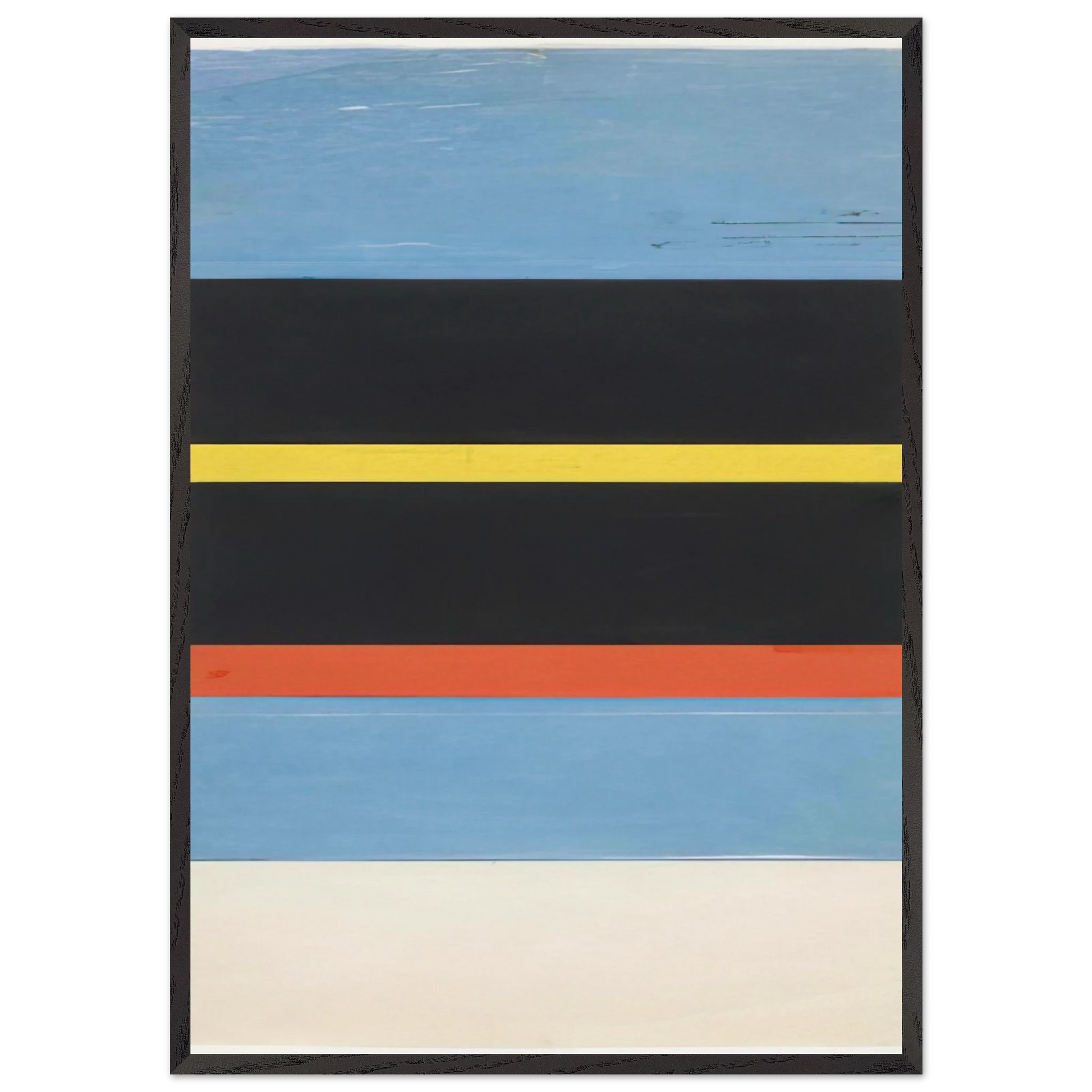 Boats in Sanary Harbor - Ellsworth Kelly Framed Art Print – Black Wooden Frame - Default Title - -Framed Art Print