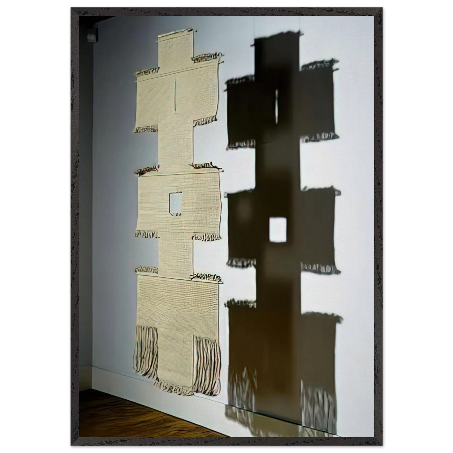 PATH II 1966 - Lenore Tawney Framed Art Print – Black Wooden Frame - Default Title - -Framed Art Print