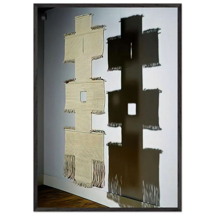 PATH II 1966 - Lenore Tawney 70x100 cm / 28x40 inches Framed Art Print – Black Wooden Frame