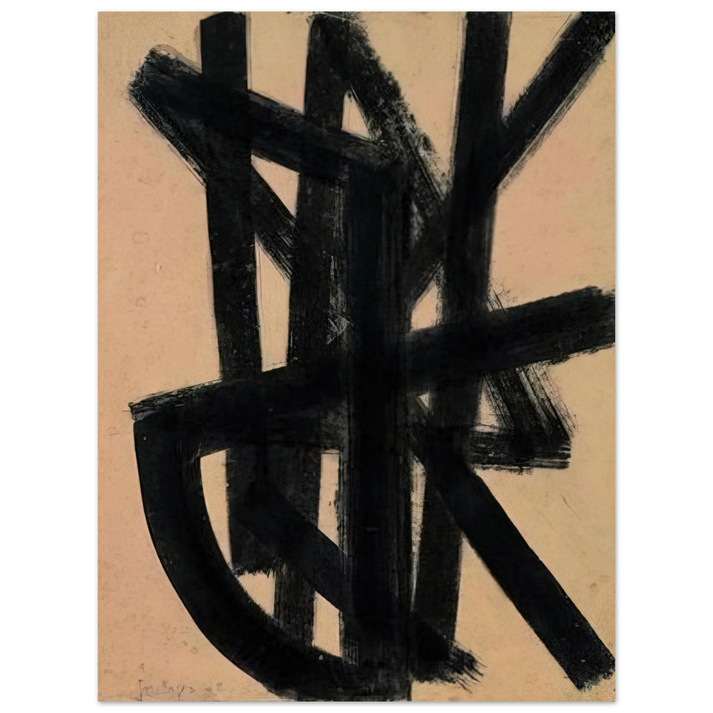 Pierre Soulages - Brou de noix 65 x 50 cm, 1948 - 1948  75x100 cm / 30x40inches Fine Art Poster