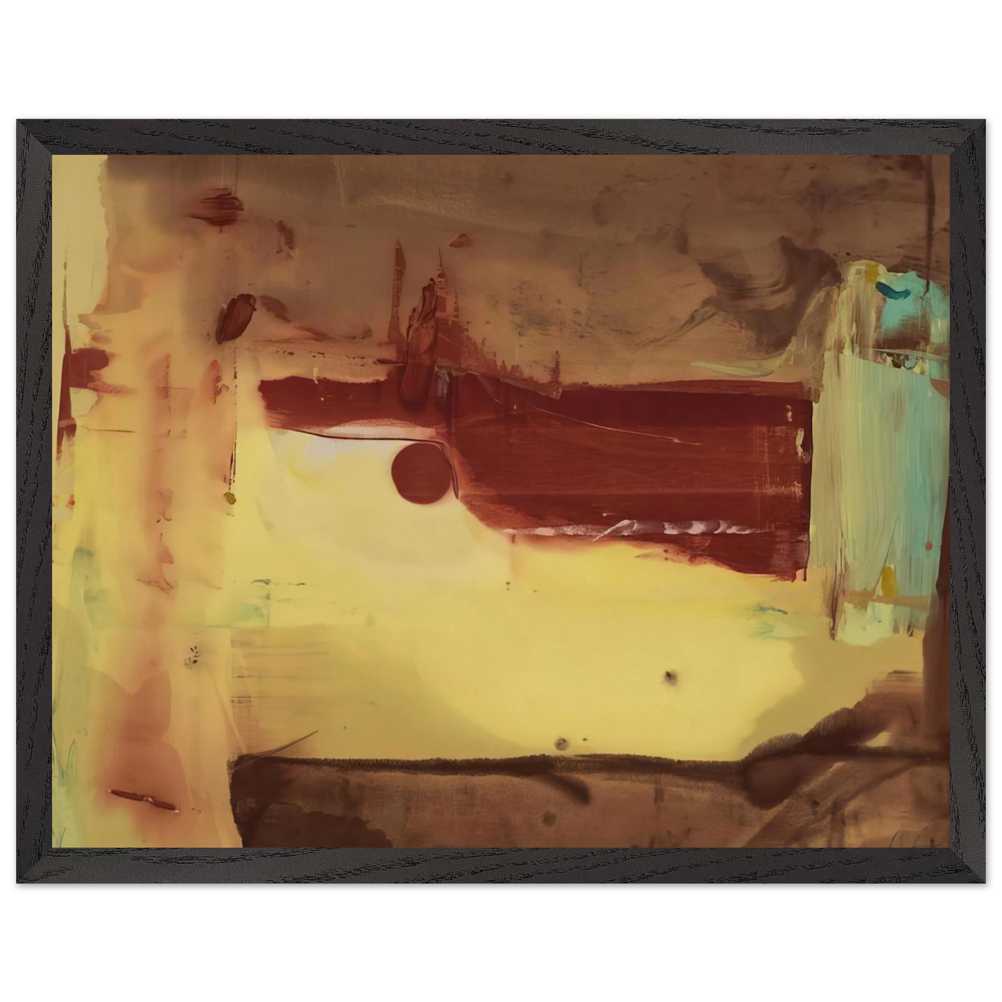 Helen Frankenthaler - Desert Pass - 1976 Wall art - 50x70 cm / 20x28 inches - Premium Wooden Framed Poster With Fine Art Paper - Black frame