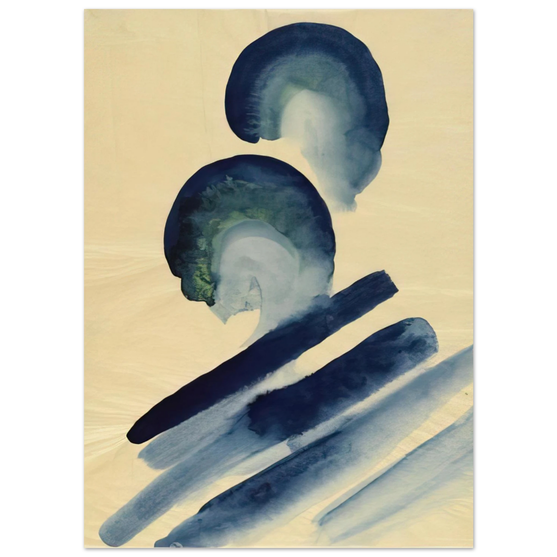 Georgia O'Keeffe - Blue-02 Fine Art Poster - 40x60 cm / 16x24 inches