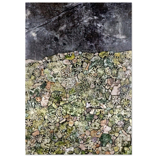 I LIVE IN A COUNTRY LAUGHING - Jean Dubuffet Brushed Aluminum Print - 70x100 cm / 28x40 inches | Jean Dubuffet Aluminum Print | Jean Dubuffet Prints