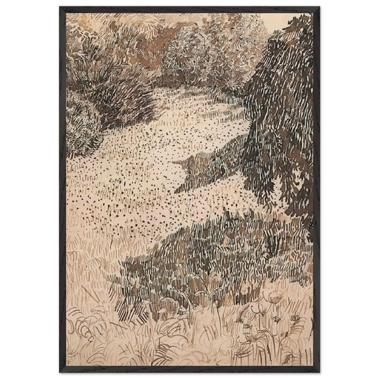 The Corner of the Park - Vincent van Gogh Framed Art Print – Black Wooden Frame - Default Title - -Framed Art Print