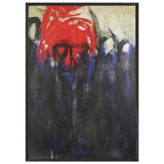 Untitled Columns of Fire - 1956 - Theodoros Stamos Framed Art Print – Black Wooden Frame - Default Title - -Framed Art Print