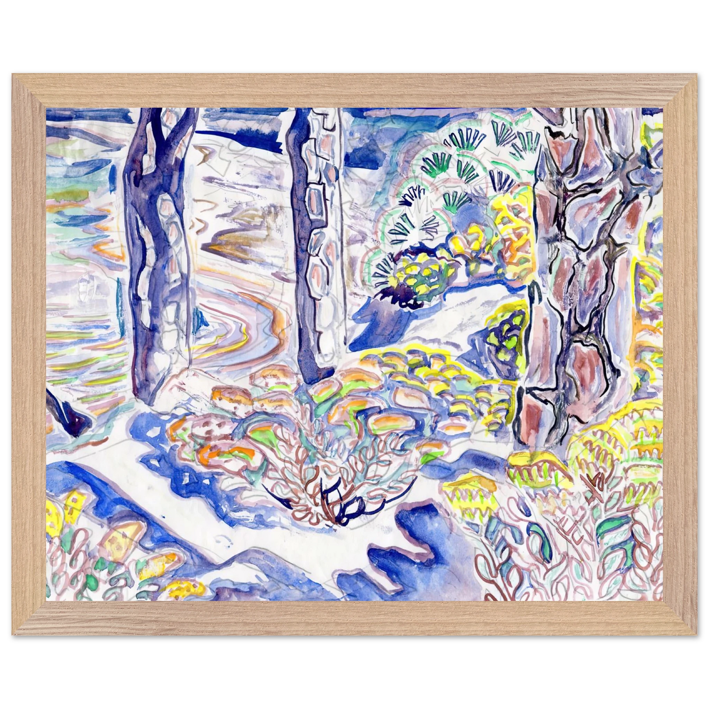 Walter Inglis Anderson - Walter Anderson Wall art - A1 (59.4 x 84.1  cm) - Premium Wooden Framed Poster With Fine Art Paper - Black frame