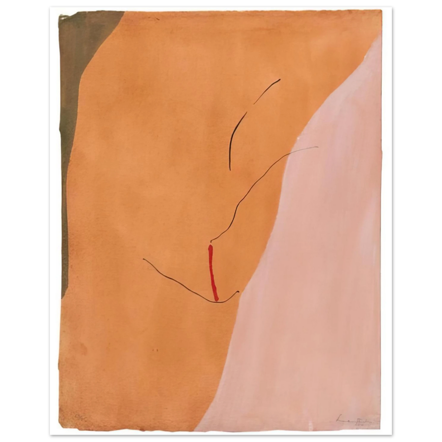Helen Frankenthaler - Sanguine Mood - 1971 Wall art - 27x35 cm / 11x14 inches - Fine Art Poster - -