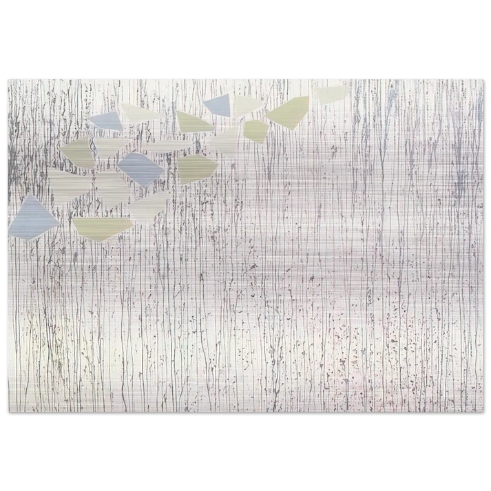 Pale colors on runs - Abstract Expressionism - Robert Goodnough Brushed Aluminum Print - 70x100 cm / 28x40 inches | Robert Goodnough Aluminum Print | Robert Goodnough Prints