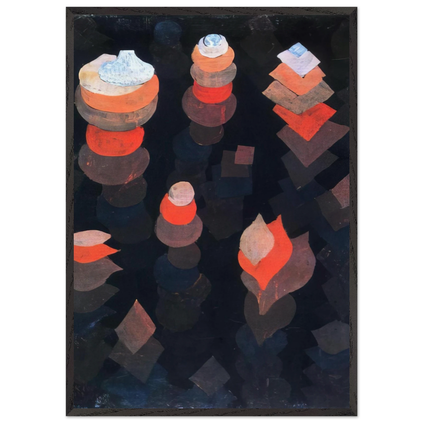 GROWTH OF THE NIGHT PLANTS 1922 - Paul Klee Framed Art Print – Black Wooden Frame - Default Title - -Framed Art Print