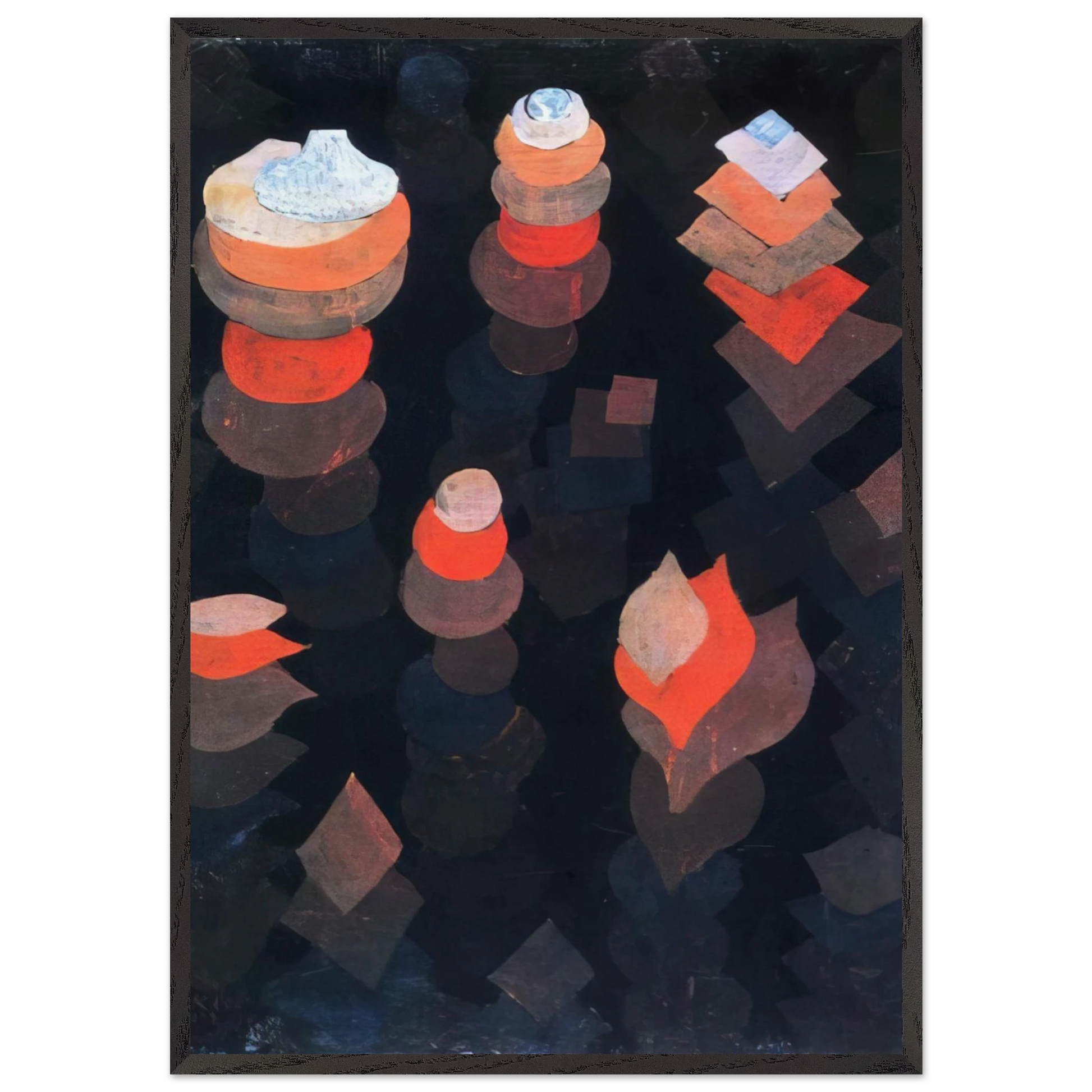 GROWTH OF THE NIGHT PLANTS 1922 - Paul Klee Framed Art Print – Black Wooden Frame - Default Title - -Framed Art Print