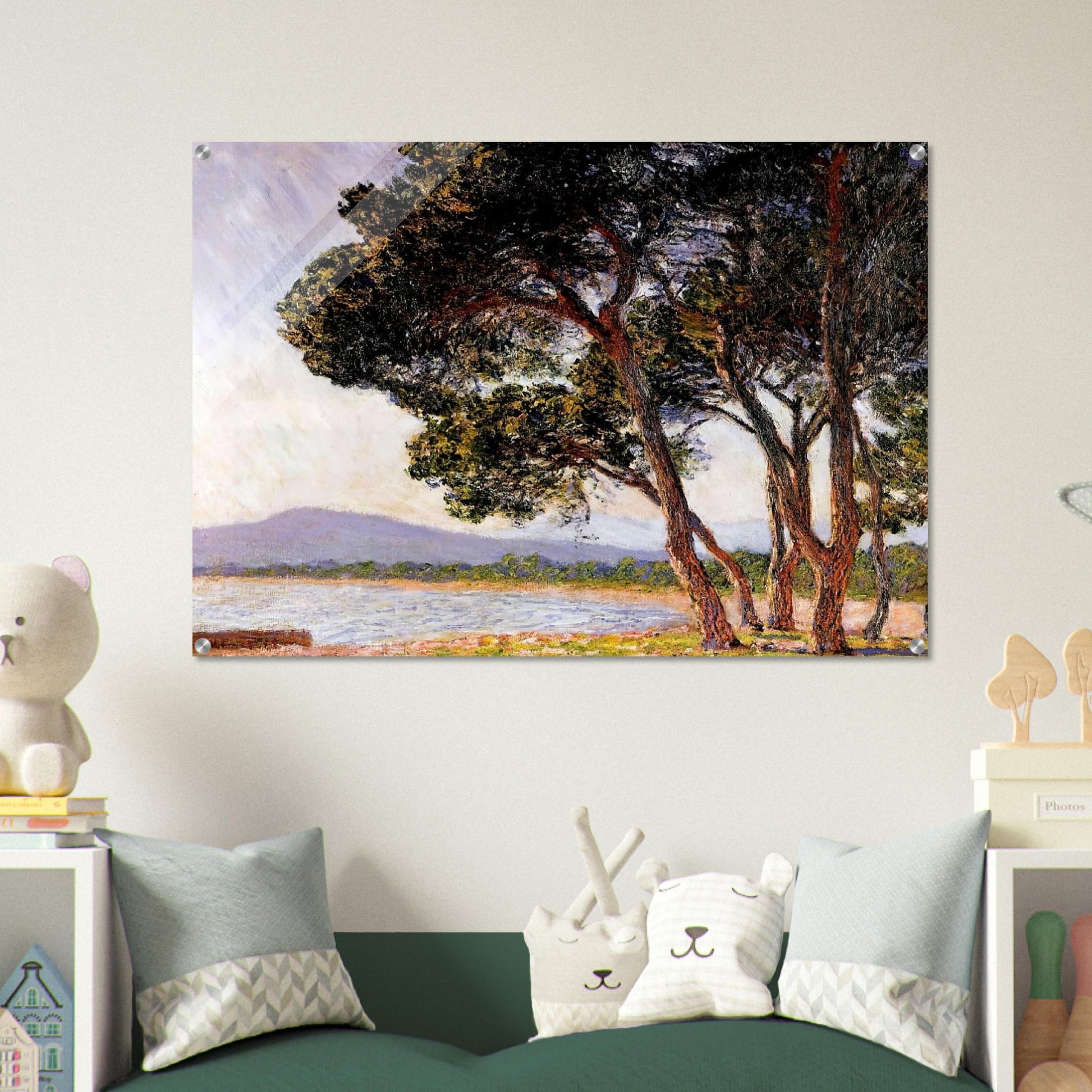 Beach in Juan-les-Pins - claude monet Acrylic Print - 70x100 cm / 28x40″ inches