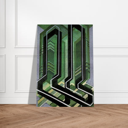 Diagonal Planes - Frantisek Kupka Brushed Aluminum Print - 70x100 cm / 28x40 inches | Frantisek Kupka Aluminum Print | Frantisek Kupka Prints