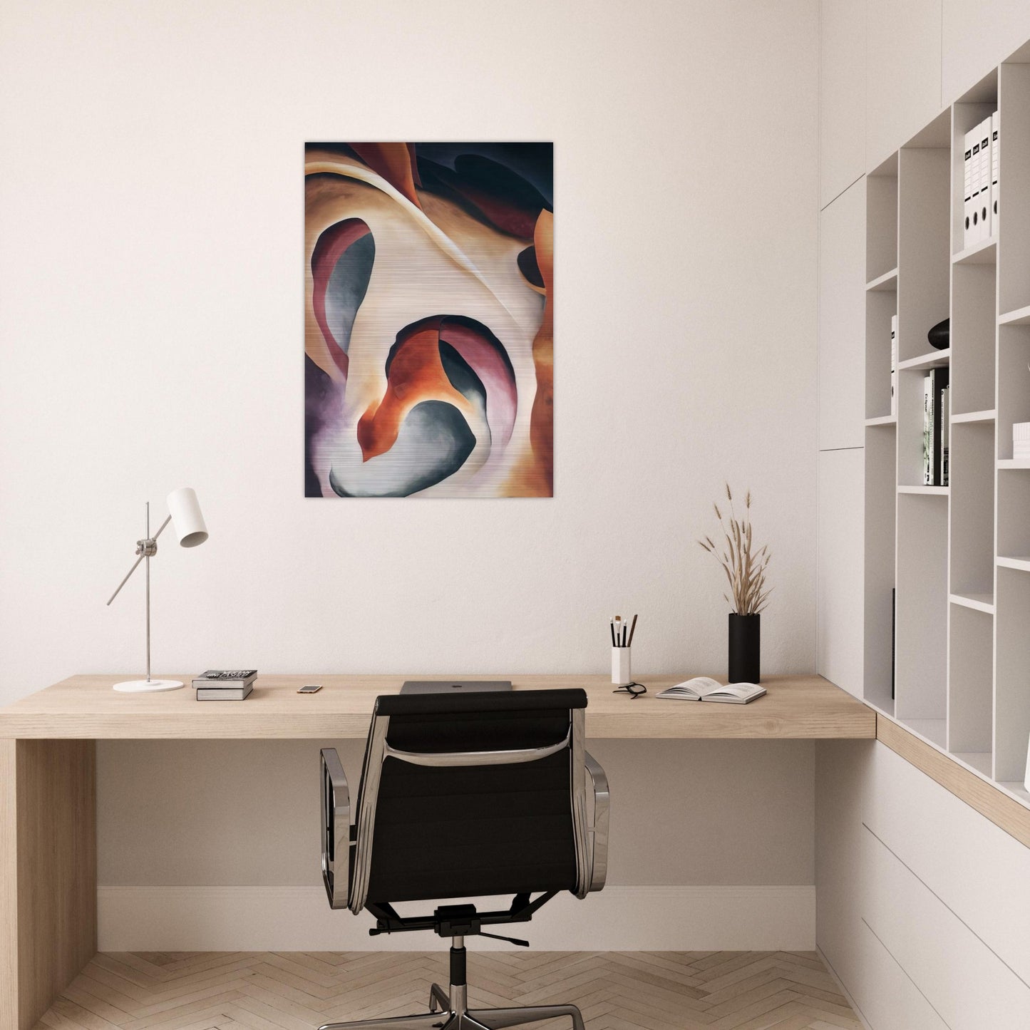 Leaf Motif 2 - Georgia O'Keeffe Brushed Aluminum Print - 70x100 cm / 28x40 inches | Georgia O'Keeffe Aluminum Print | Georgia O'Keeffe Prints