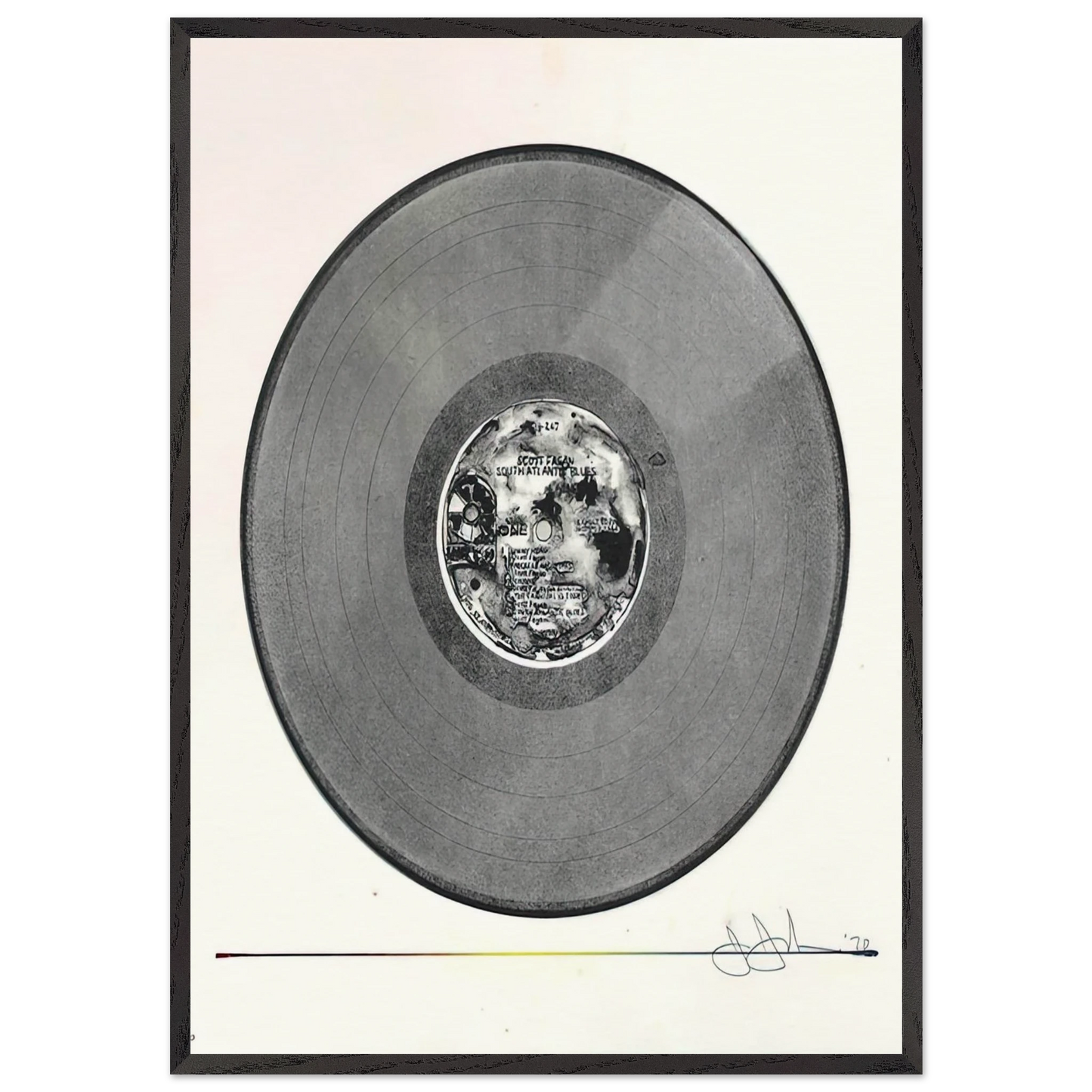 SCOTT FAGAN RECORD 1970 - Jasper Johns Framed Art Print – Black Wooden Frame - Default Title - -Framed Art Print