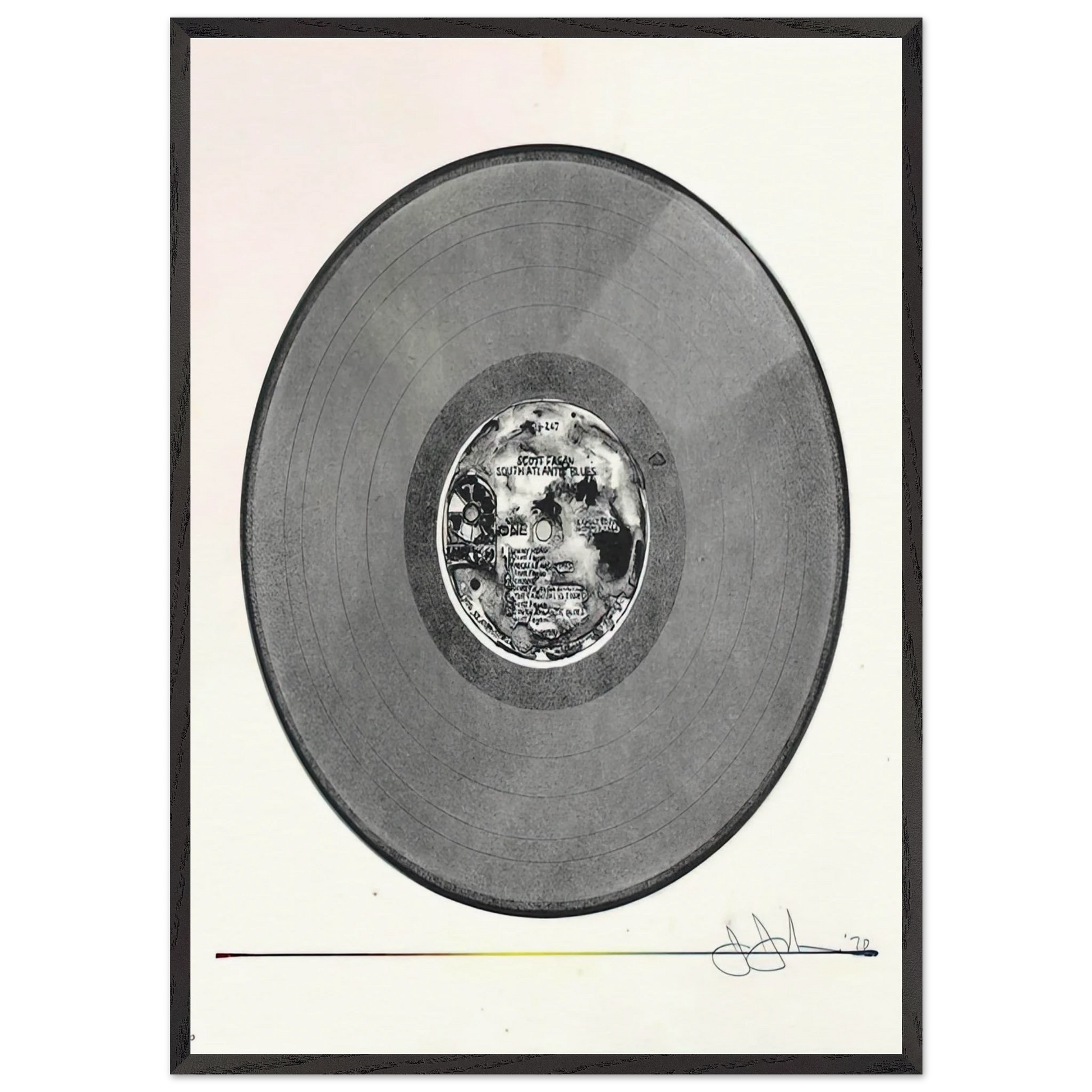 SCOTT FAGAN RECORD 1970 - Jasper Johns Framed Art Print – Black Wooden Frame - Default Title - -Framed Art Print