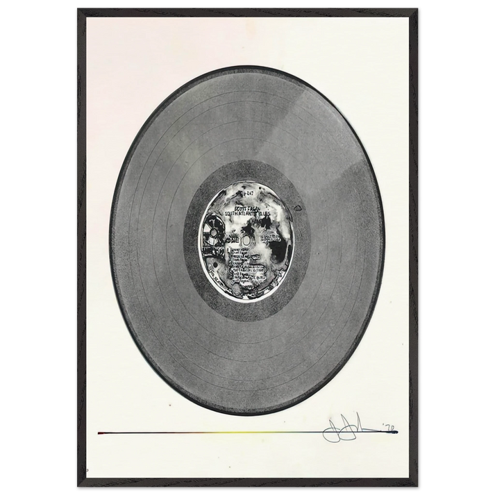 SCOTT FAGAN RECORD 1970 - Jasper Johns 70x100 cm / 28x40 inches Framed Art Print – Black Wooden Frame